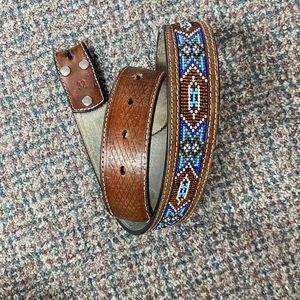 Mens beaded belt